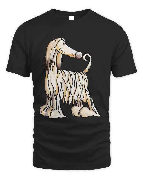 Cool Afghan Hound T-Shirt I Dog Breed Cartoon Gift I Tshirt