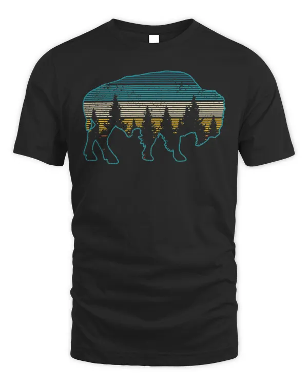 Bison American Buffalo Vintage National Park Souvenir Gift T-Shirt