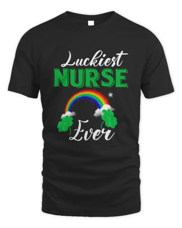 RD Luckiest Nurse Ever Nurse St Patricks Day Women Men RN Scrub Shirt