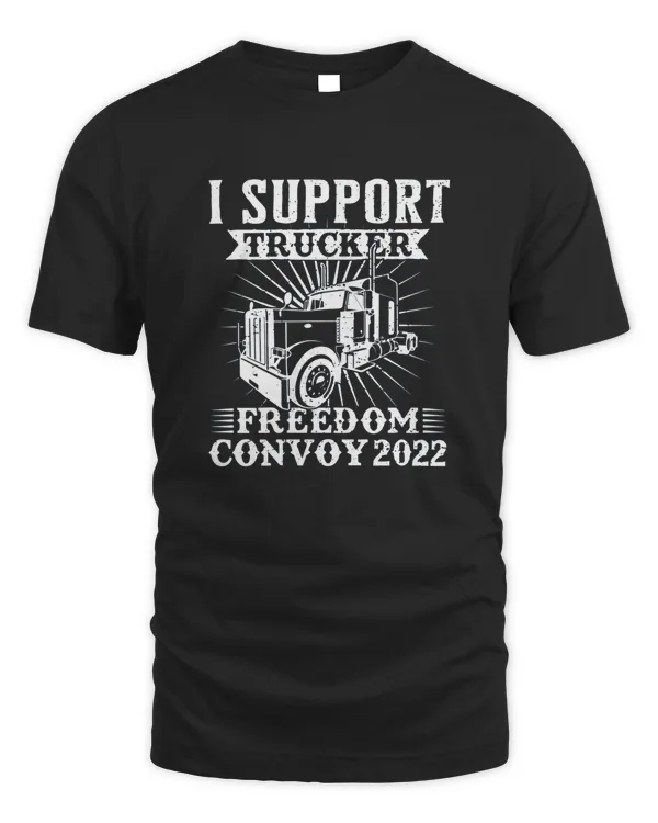 Canada Freedom Convoy 2022 Canadian Truckers Support Flag T-Shirt