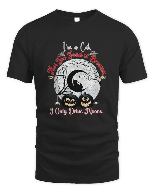 Cat Drives a Moon It's Not Too Fond of Brooms shirt