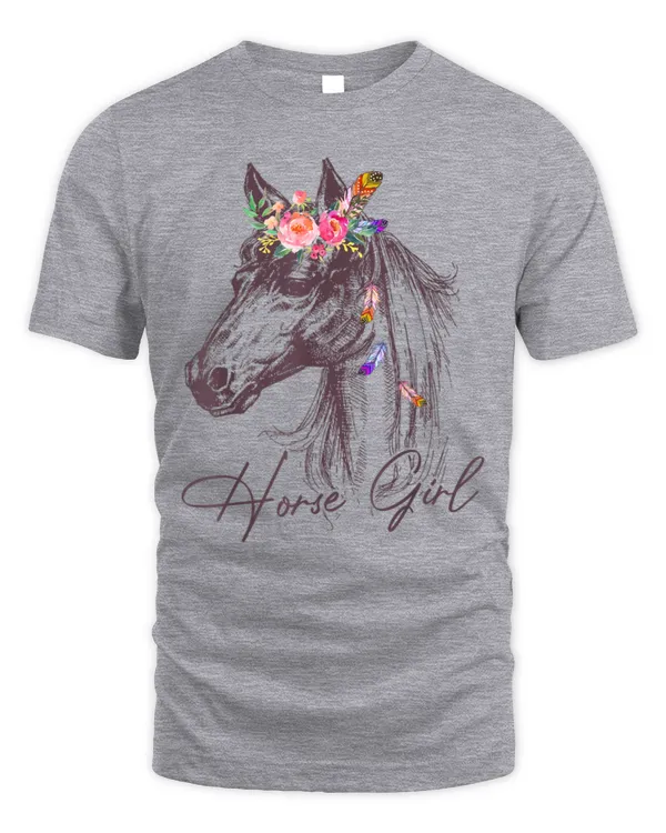 Horse-Shirt Horse Girl Horseback Riding Cute Kids Teen Women T-Shirt