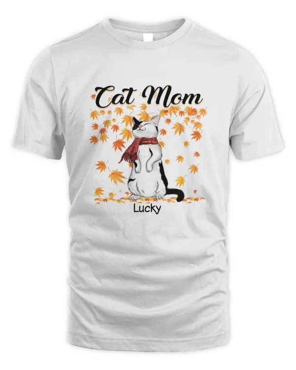 It‘s Fall Y’all Standing Cat Fall Season Personalized Shirt, Cat Lover Gift, Cat Mom Fall Shirt