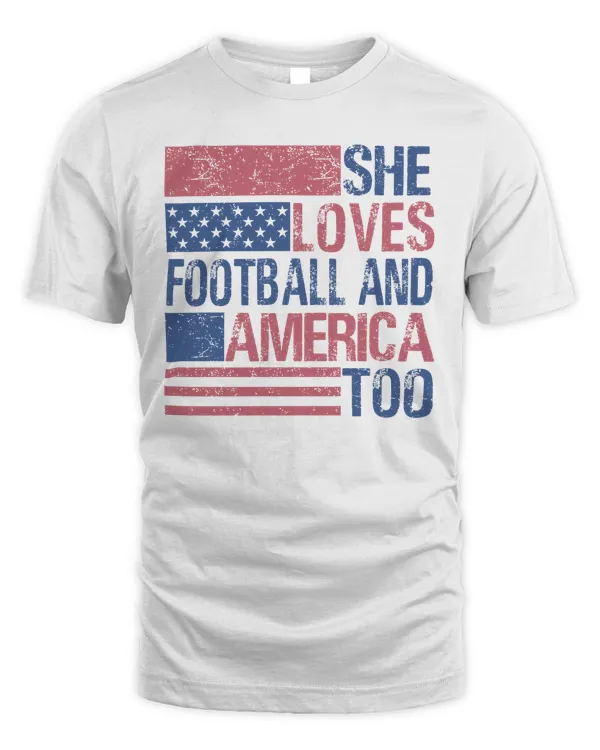 She Loves football And America Too