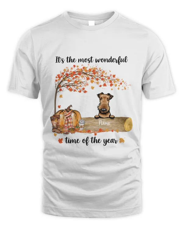 Personalized Its The Most Wonderful Time of the Year Shirt, Custom Dog Fall Halloween Gift, Fall Autumn Dog Shirt