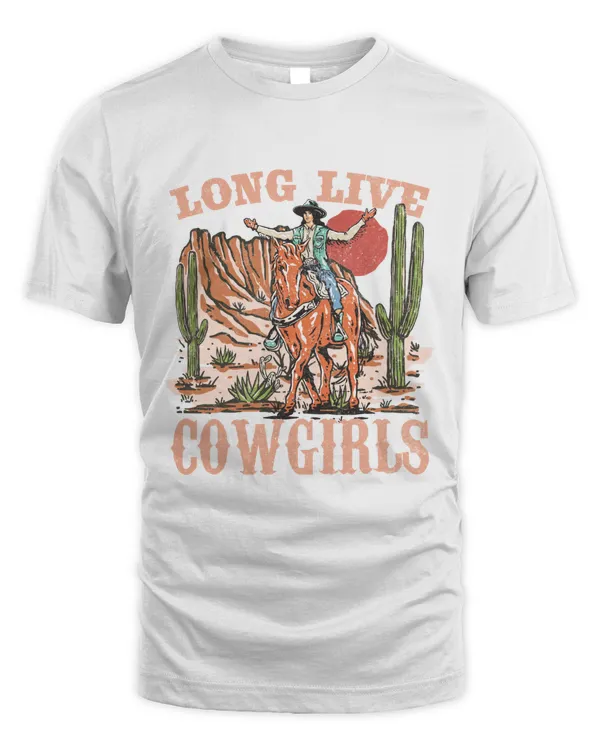 Long Live Cowgirls Retro T Shirt