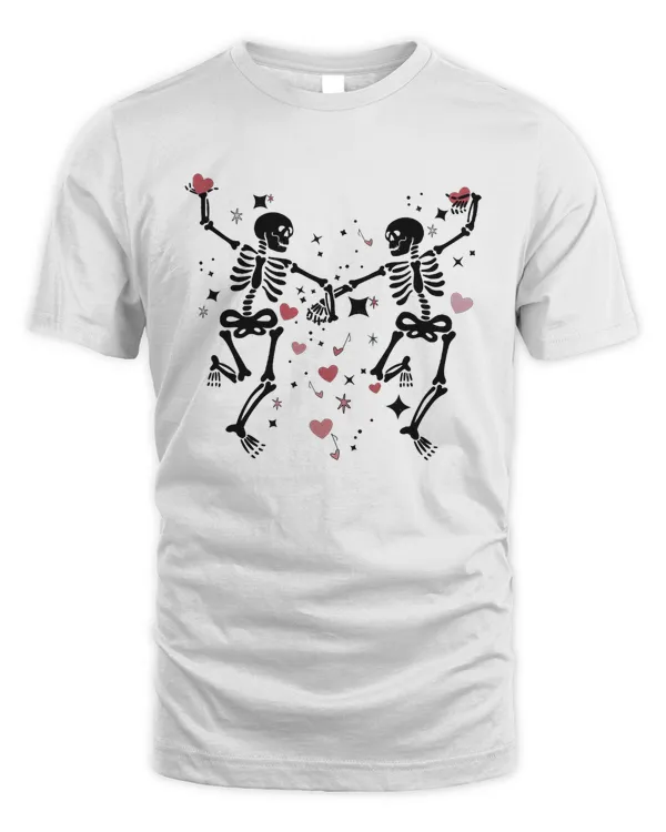 Valentine s Day Shirt Retro Valentines Dancing Skeleton Sweatshirt