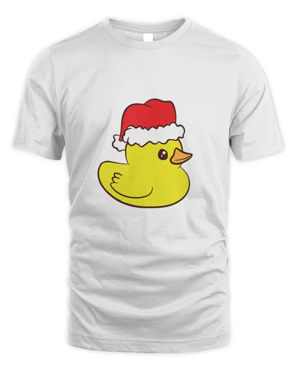 Funny Christmas Rubber Duck With Santa Hat Love Ru