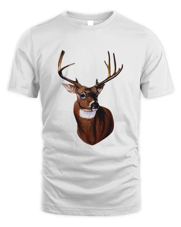 Whitetail Deer Portrait Antlers Wildlife Gift Anim