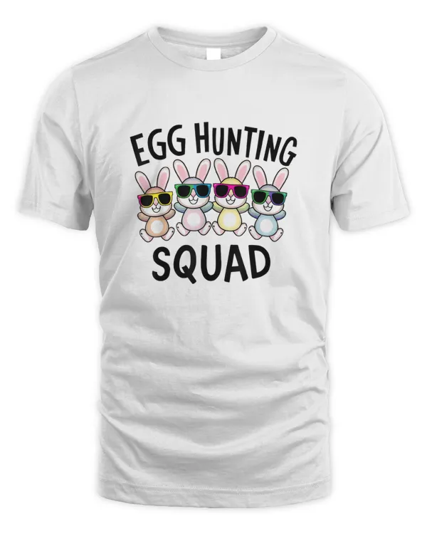 Egg Hunting Squad Crew Family Funny Happy Easter Bunny Kids T-Shirt