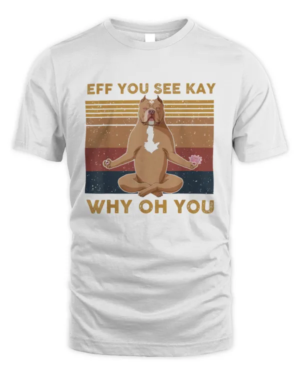 Eff You See Kay Why Oh You Funny Vintage Dog Yoga TShirt9147 T-Shirt