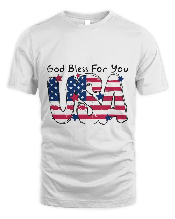 4th July Shirt, God Bless for You, USA T-Shirt