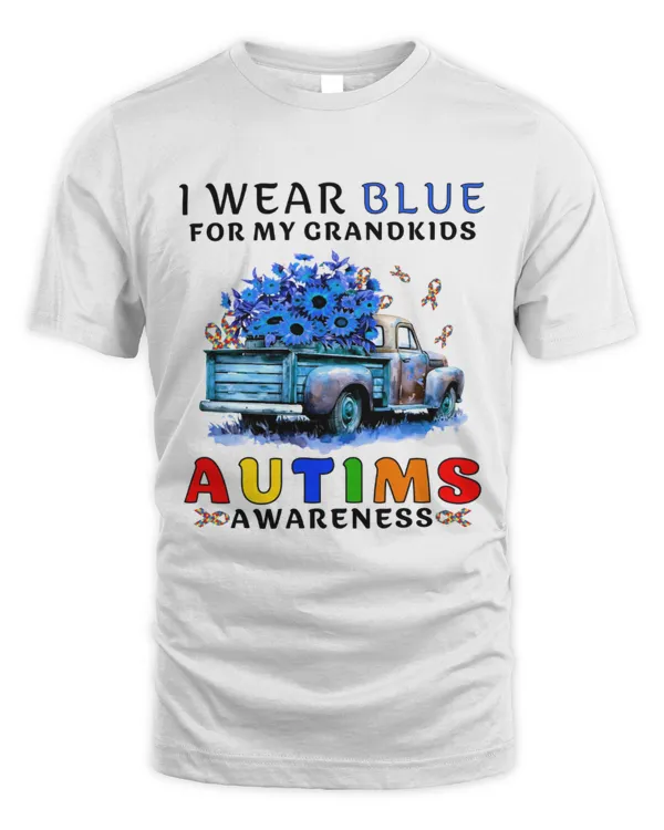 I wear blue for my grandkids autism awareness | Grandma shirt, Nana shirt, Granny Shirt, Gramma Shirt, Mother Day Gift, Grandma Birthday Gift