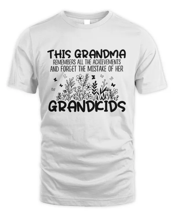 This grandma remembers all the achievements | Grandma shirt, Nana shirt, Granny Shirt, Gramma Shirt, Mother Day Gift, Grandma Birthday Gift