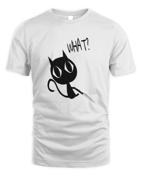 Cat Black what1586 T-Shirt
