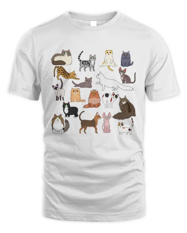 Doodle Cat Theme Shirt, Cottagecore Shirt, Cat Shirt, Cat Lover Shirt, Aesthetic Shirt, Teacher Shirt, Birthday Shirt