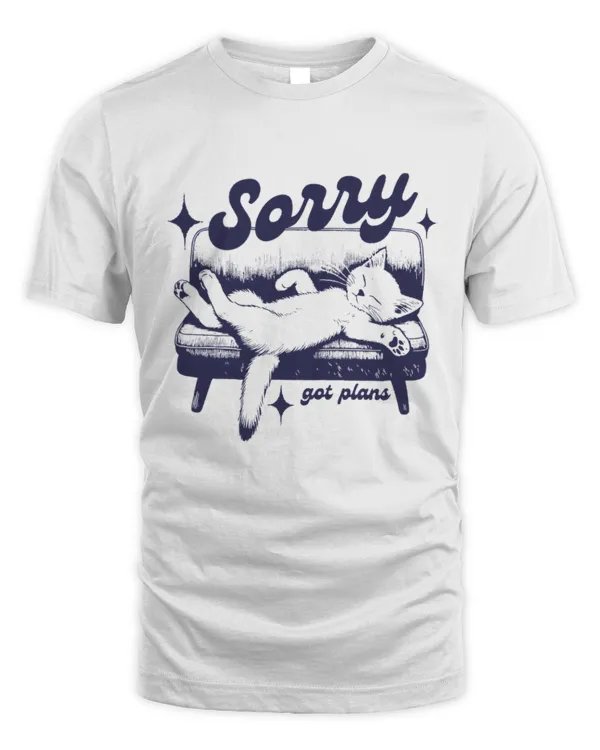 Sorry Got Plans Funny Cat Shirt, Cat Lover Sweatshirt, Cat Crewneck Sweatshirt, Cat Lover Gift, Lazy Cat Sweater, Cat Sweatshirts