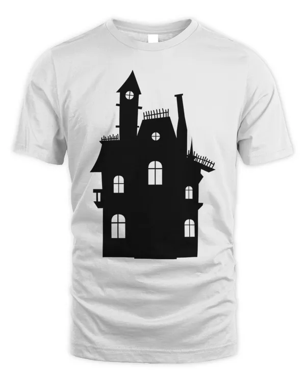 Haunted house Halloween black t shirt hoodie sweater