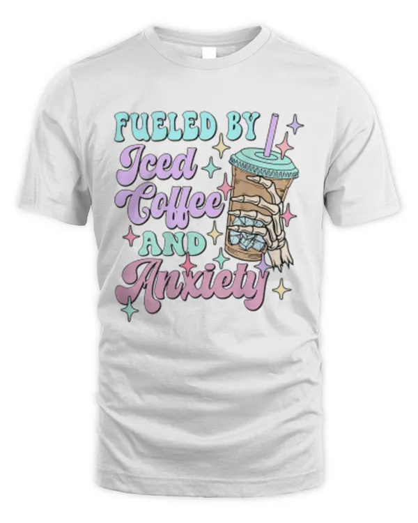 Iced Coffee And Anxiety T-Shirt Full color Unisex