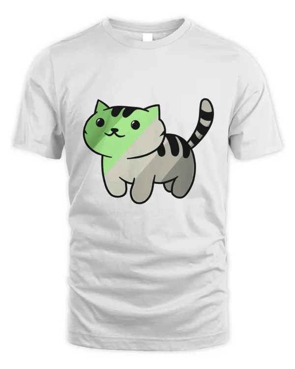 Aromantic Pride Cat   T-Shirt