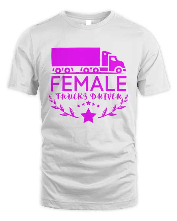 Female truck driver lady trucker      T-Shirt
