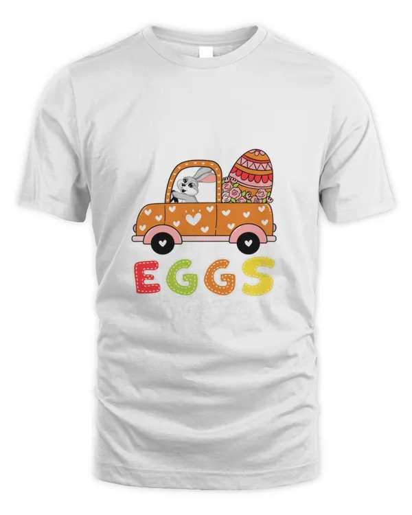 Kids EggsCavator Happy Easter Funny Excavator Hunting Egg Kids3577 T-Shirt