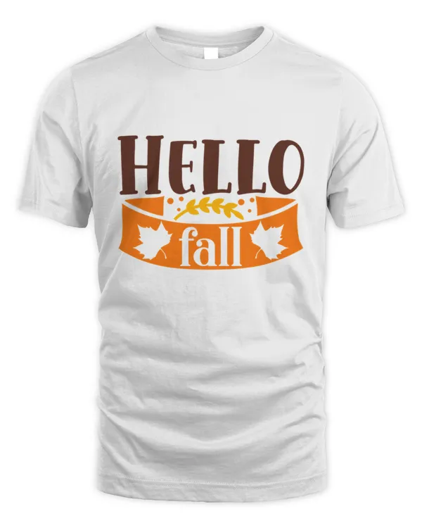 Hello Fall Season Cute Design Pumpkin Spice Fall  Thanksgiving Gift T-Shirt