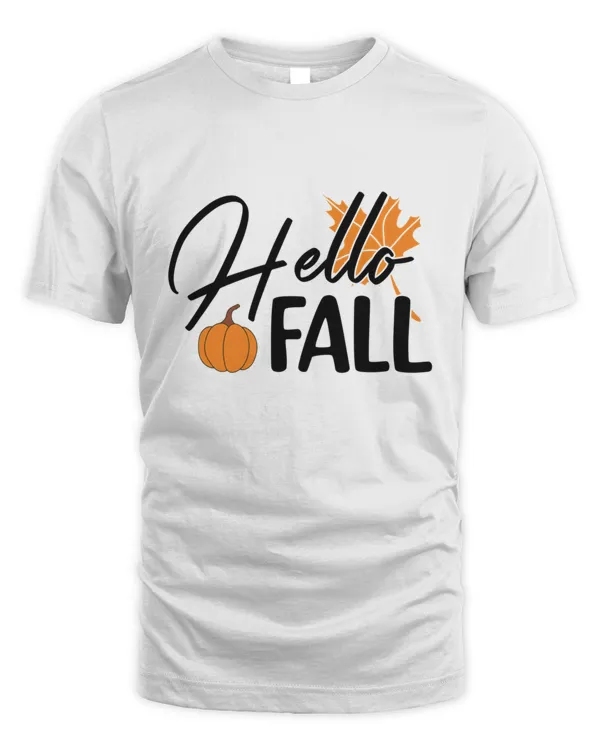 Hello Fall Season Design Pumpkin Spice Fall  Thanksgiving Gift7240 T-Shirt