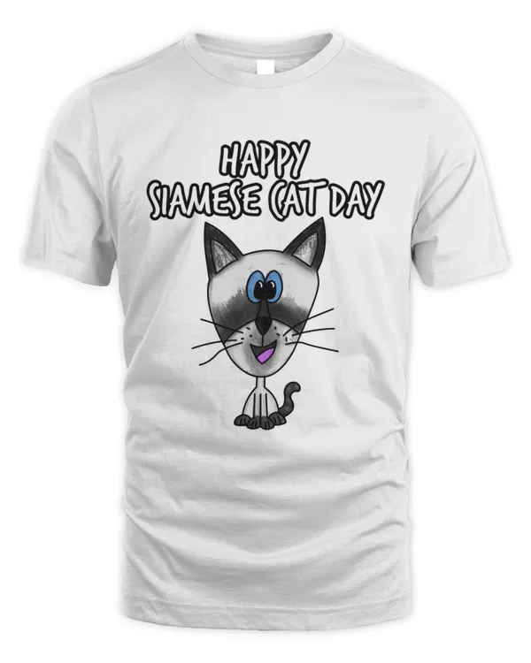 Happy Siamese Cat Day Cute T-Shirt