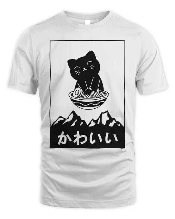 Happy cat with ramen T-Shirt