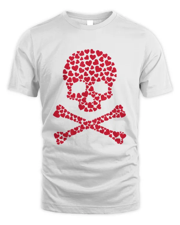 Skull Filled With Hearts Valentine Day Outfit Gift Idea