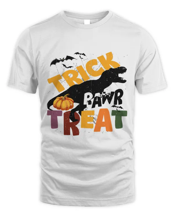 Trick RAWR Treat Fly Bat Pumpkin Funny Halloween221