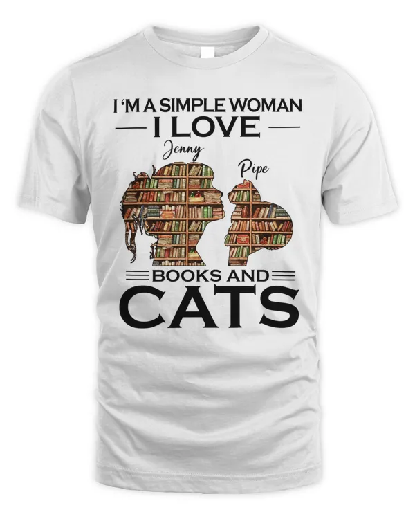 Simple Woman Love Books And Cats