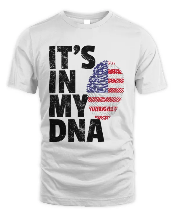 4th of July American Pride It's in my DNA USA Flag Mens Dad T-Shirt