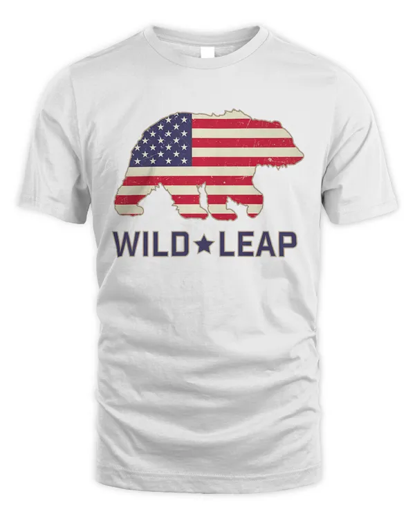 Big Bear - American Flag - 4th of July Premium T-Shirt