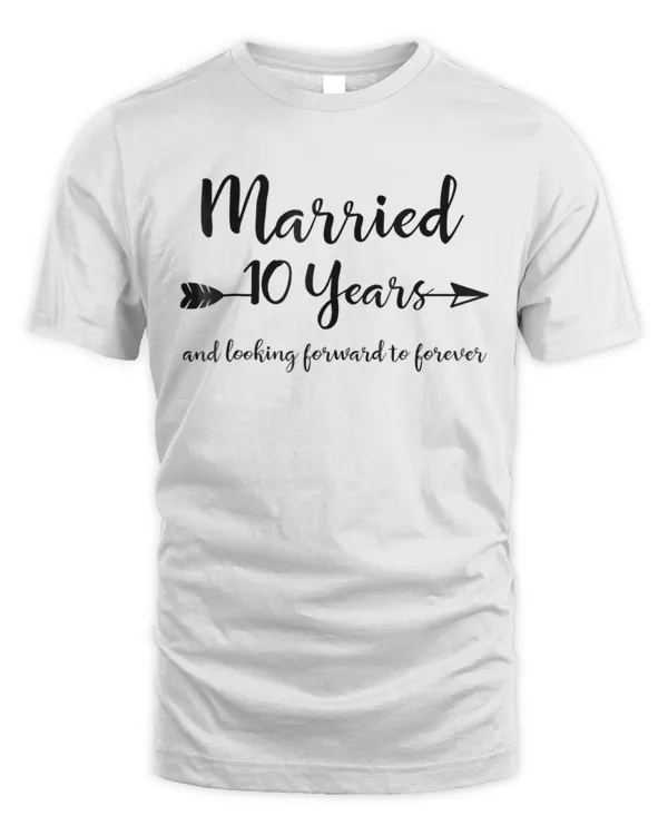 10th Wedding Anniversary Gift T-Shirt for Him Her Couples