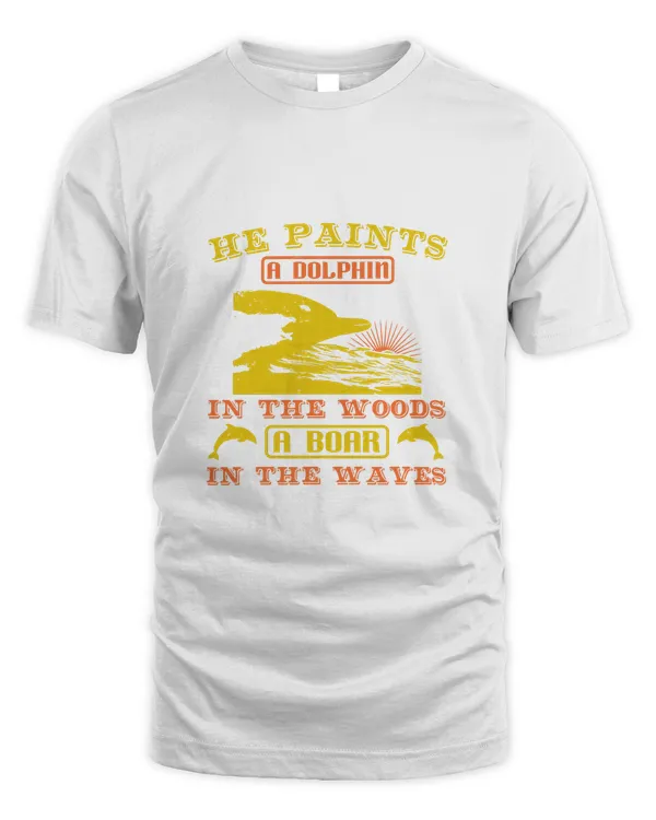 He paints a dolphin in the woods, a boar in the waves-01