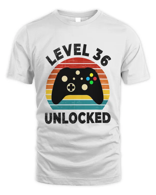 Level 36 Unlocked 36 Year Old Video Gamer 36th Birthday