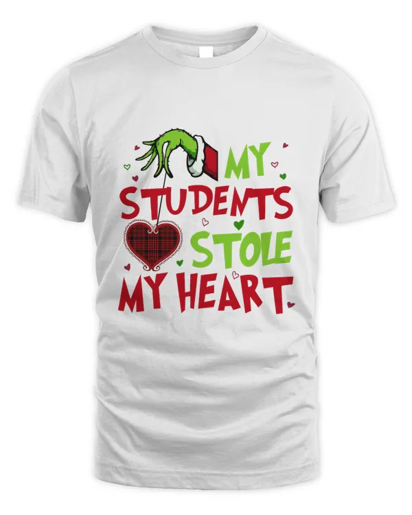 RD My Students Stole My Heart Shirt, Grinch Shirt, Valetine Day Shirt, Valentine Heart Shirt, Christmas Grinch Shirt