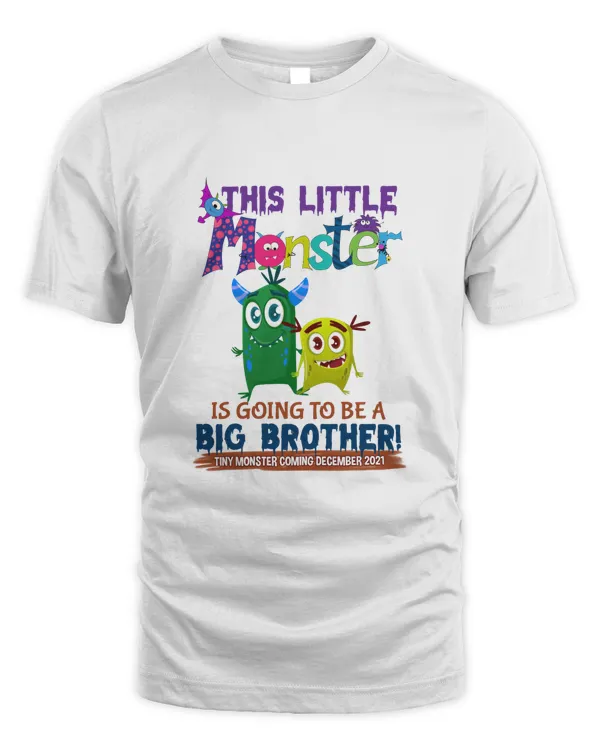 RD Big brother to be shirt pregnancy annoucement this little monster is going to be a big brother
