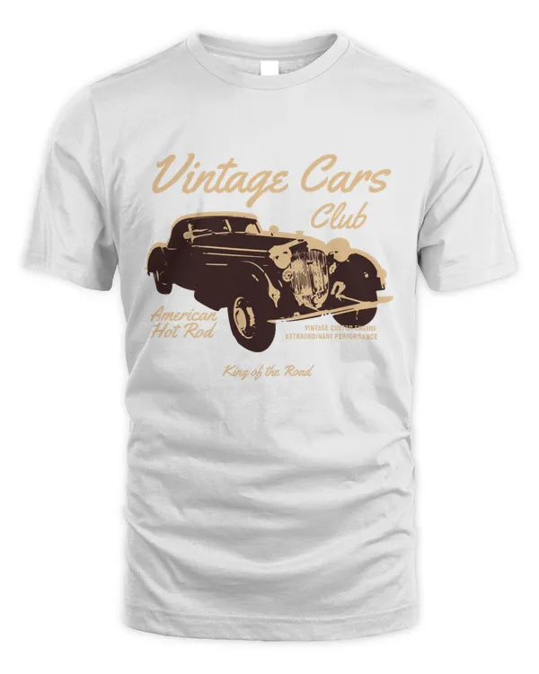 Vintage Cars Club American Hot Rod King Of The Road Retro Vintage