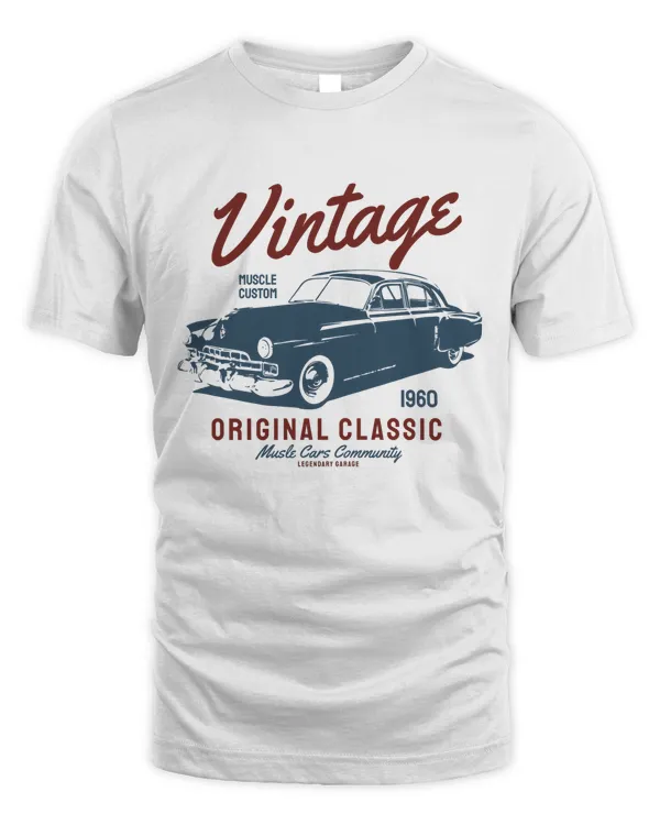 Vintage Muscle Custom 1960 Original Classic Muscle Cars Legendary Garage Retro Vintage
