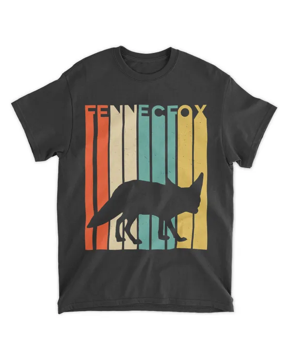 Retro Vintage Fennec Fox Silhouette Fennec Fox Lover Fennec T-Shirt