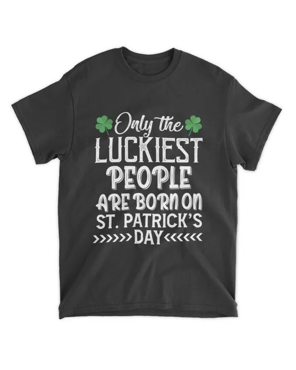 RD Luckiest People Born On St Patricks Day Cute Men Women Kids Shirt