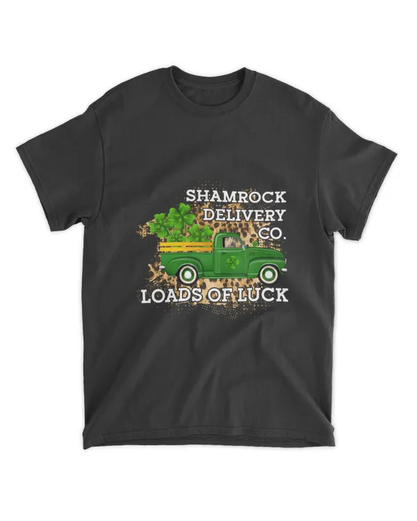 RD St. Patricks Buffalo Plaid Truck, Buffalo Plaid with Cheetah Shamrocks, Leprechaun, Shamrock, St Patrick's Family Matching Shirt