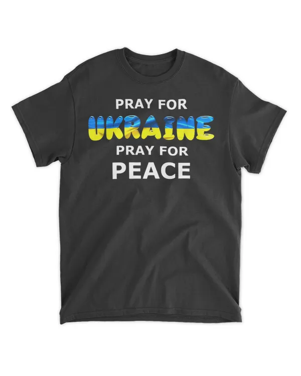 Pray for Ukraine peace ukrainian flag shirt