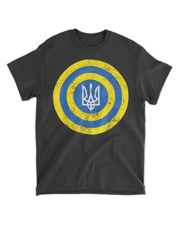 Captain Ukraine ukrainian flag europe solidarity distressed shirt