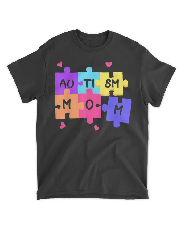 Autism Awareness Support Autistic Mother With Puzzle Pieces Shirt
