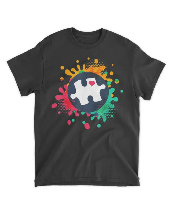 Autism Awareness Puzzle Piece Love Autistic Support Shirt