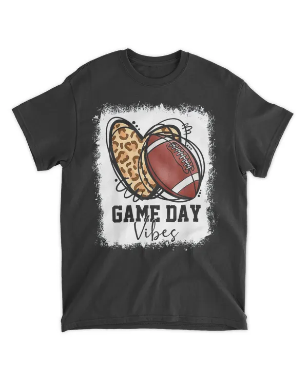 Bleached-Football-Game-Day-Vibes-Football-Mom-Game-Day Shirt
